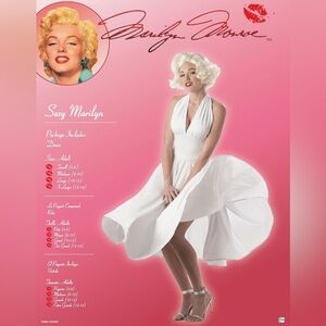 Marilyn Monroe dress Halloween outfit size large